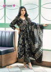 Pooja Vol 5 By Mystic 9 Aliya Cut Printed Kurti With Bottom Dupatta Wholesale Shop In Surat
